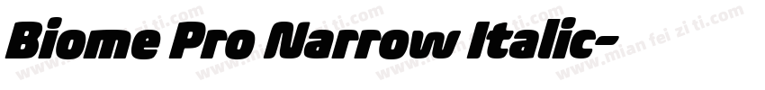 Biome Pro Narrow Italic字体转换